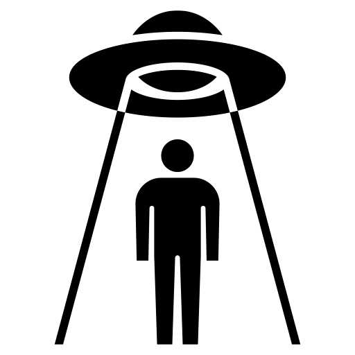 エイリアン・アブダクションのピクトグラム、アイコン、イラストの無料（フリー）素材（SVG/JPG/PNG）