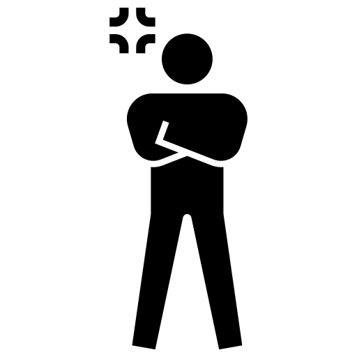 怒っている人のピクトグラム、アイコン、イラストの無料（フリー）素材（SVG/JPG/PNG）