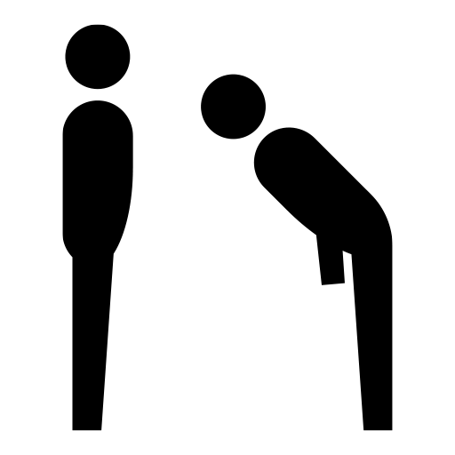 謝罪のピクトグラム、アイコン、イラストの無料（フリー）素材（SVG/JPG/PNG）