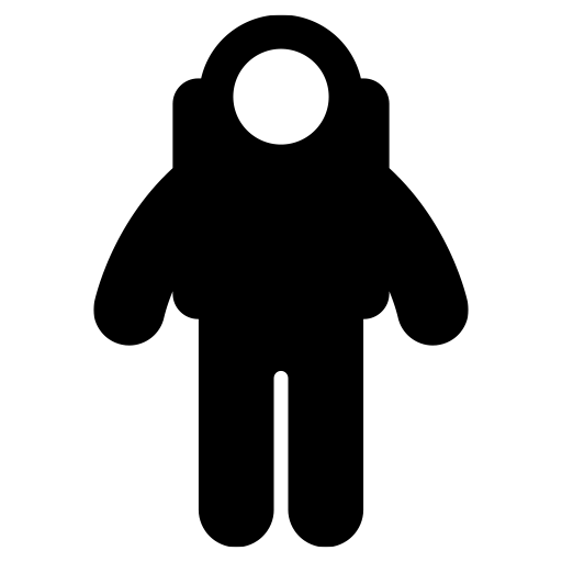 宇宙飛行士のピクトグラム、アイコン、イラストの無料（フリー）素材（SVG/JPG/PNG）