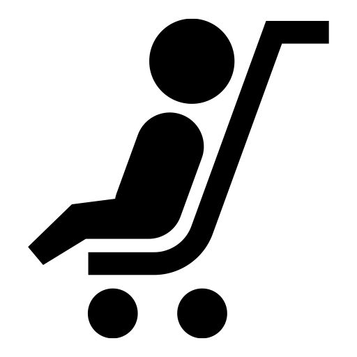 ベビーカーに乗っている赤ちゃんのピクトグラム、アイコン、イラストの無料（フリー）素材（SVG/JPG/PNG）