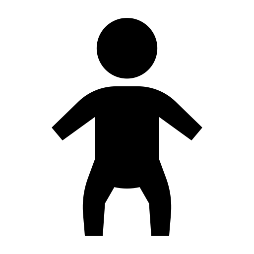 たっちしている赤ちゃんのピクトグラム、アイコン、イラストの無料（フリー）素材（SVG/JPG/PNG）