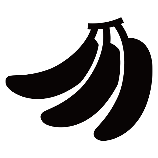 バナナのピクトグラム、アイコン、イラストの無料（フリー）素材（SVG/JPG/PNG）