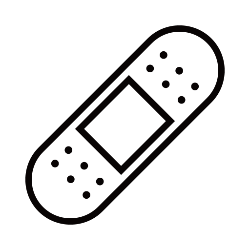 絆創膏のピクトグラム、アイコン、イラストの無料（フリー）素材（SVG/JPG/PNG）