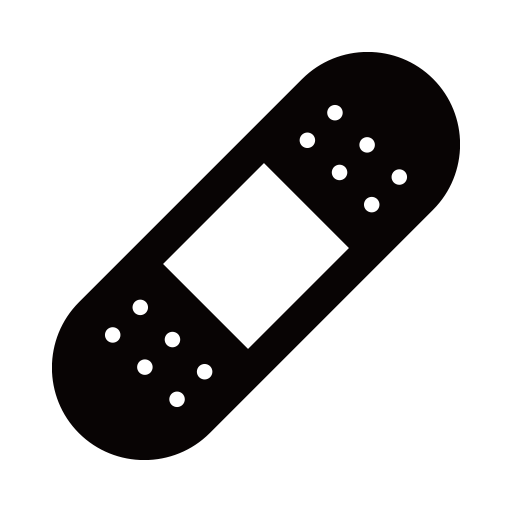 絆創膏のピクトグラム、アイコン、イラストの無料（フリー）素材（SVG/JPG/PNG）