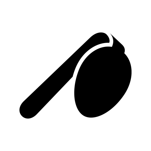 曲がったスプーンのピクトグラム、アイコン、イラストの無料（フリー）素材（SVG/JPG/PNG）