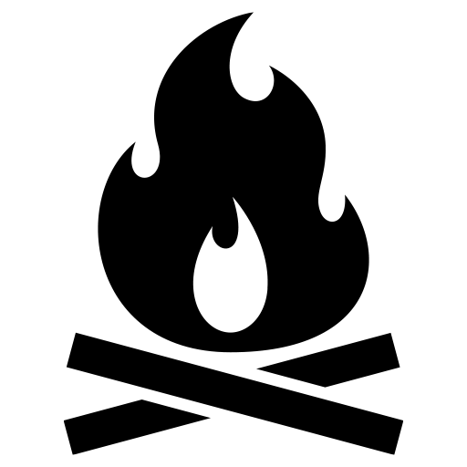 焚き火のピクトグラム、アイコン、イラストの無料（フリー）素材（SVG/JPG/PNG）