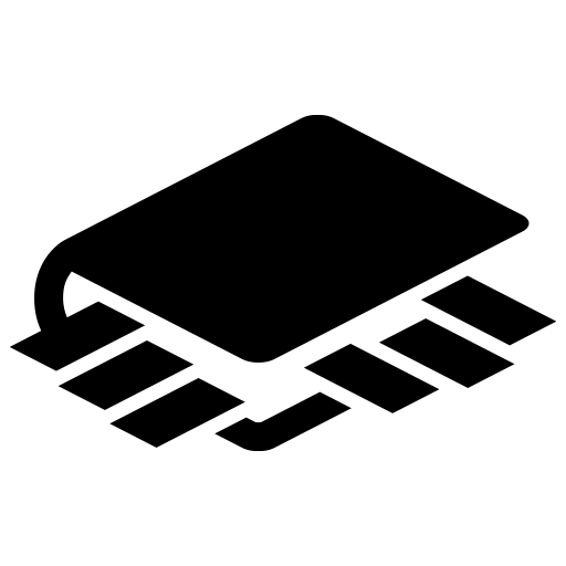 たくさん付箋が挟まった本のピクトグラム、アイコン、イラストの無料（フリー）素材（SVG/JPG/PNG）