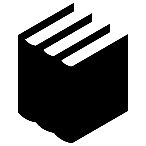 並んだ本のピクトグラム、アイコン、イラストの無料（フリー）素材（SVG/JPG/PNG）