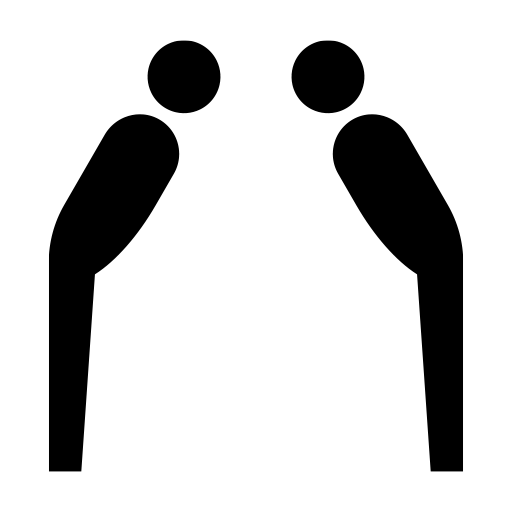 お辞儀のピクトグラム、アイコン、イラストの無料（フリー）素材（SVG/JPG/PNG）