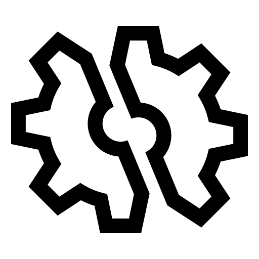 壊れた歯車のピクトグラム、アイコン、イラストの無料（フリー）素材（SVG/JPG/PNG）