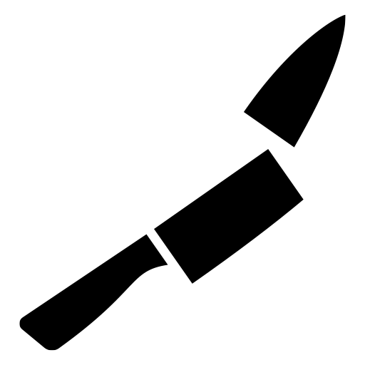 折れた包丁のピクトグラム、アイコン、イラストの無料（フリー）素材（SVG/JPG/PNG）