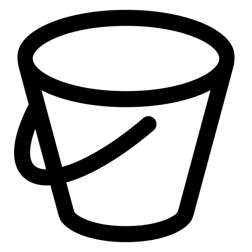 バケツのピクトグラム、アイコン、イラストの無料（フリー）素材（SVG/JPG/PNG）