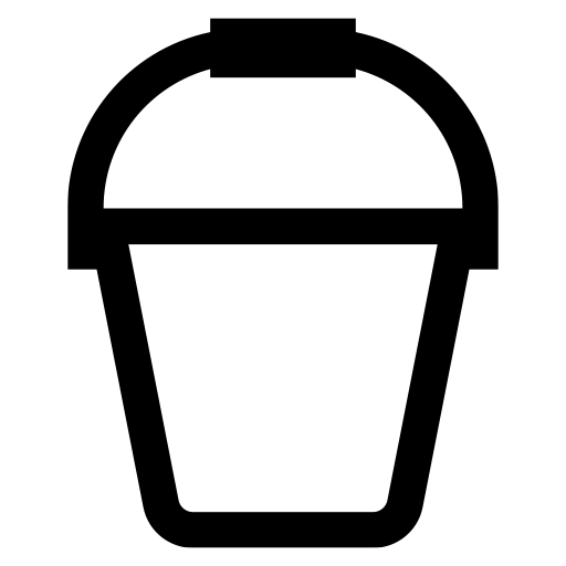 バケツのピクトグラム、アイコン、イラストの無料（フリー）素材（SVG/JPG/PNG）