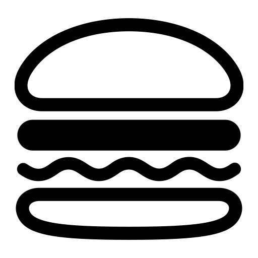 ハンバーガーのピクトグラム、アイコン、イラストの無料（フリー）素材（SVG/JPG/PNG）