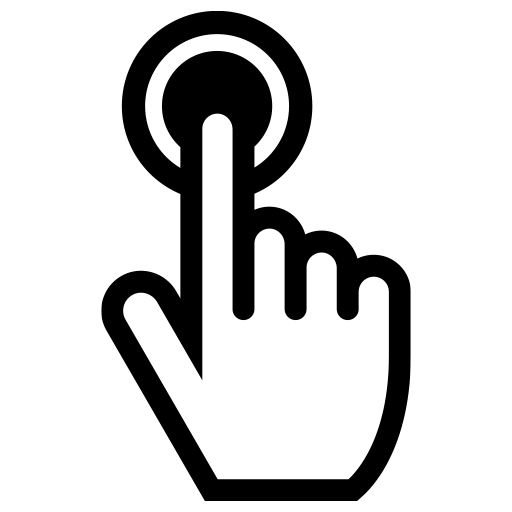 ボタン押下のピクトグラム、アイコン、イラストの無料（フリー）素材（SVG/JPG/PNG）