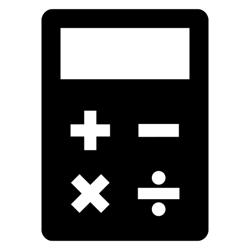 電卓のピクトグラム、アイコン、イラストの無料（フリー）素材（SVG/JPG/PNG）