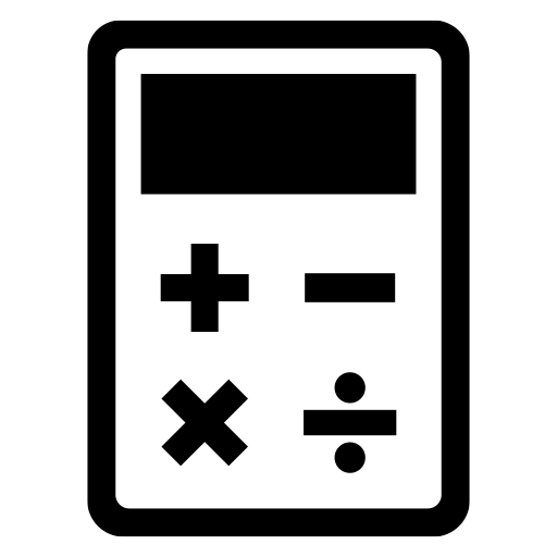 電卓のピクトグラム、アイコン、イラストの無料（フリー）素材（SVG/JPG/PNG）