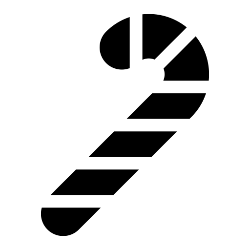 キャンディケインのピクトグラム、アイコン、イラストの無料（フリー）素材（SVG/JPG/PNG）