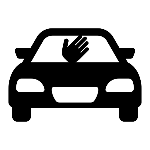 手形のついた車のピクトグラム、アイコン、イラストの無料（フリー）素材（SVG/JPG/PNG）