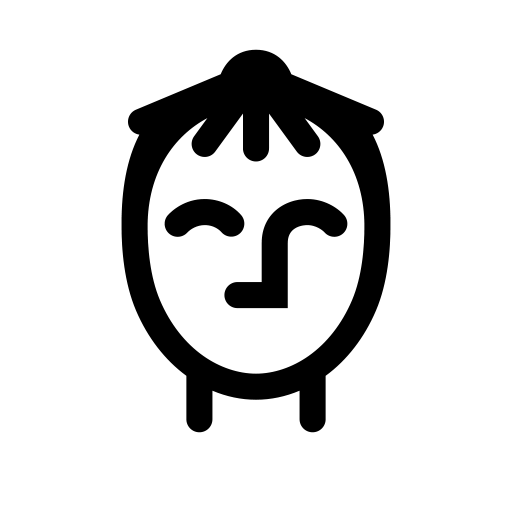 丁髷（侍）のピクトグラム、アイコン、イラストの無料（フリー）素材（SVG/JPG/PNG）