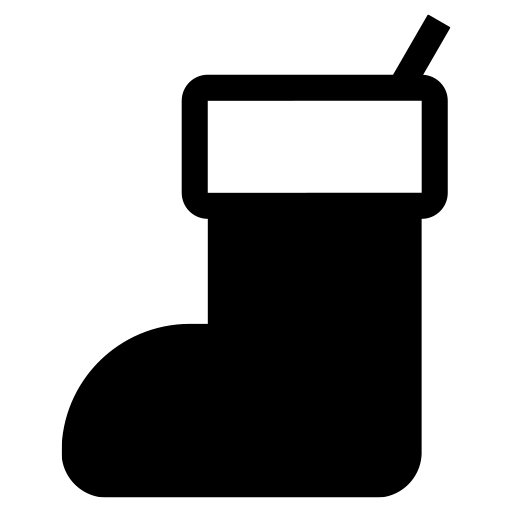 クリスマスストッキングのピクトグラム、アイコン、イラストの無料（フリー）素材（SVG/JPG/PNG）