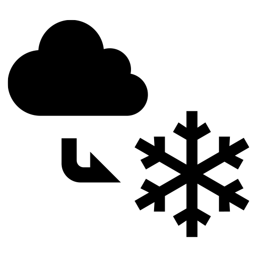 曇りのち雪のピクトグラム、アイコン、イラストの無料（フリー）素材（SVG/JPG/PNG）