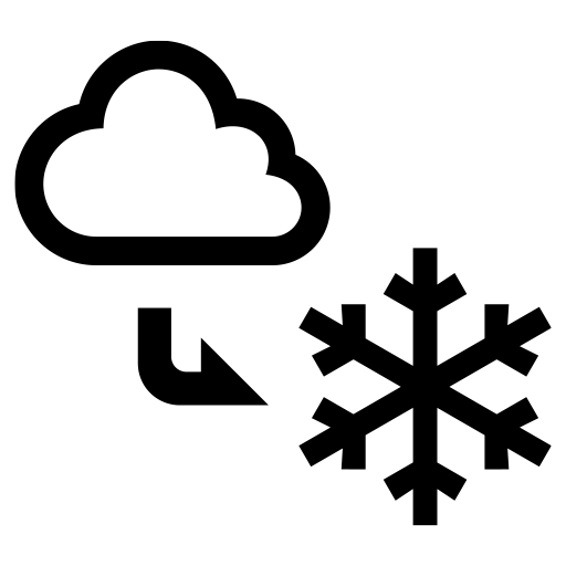 曇りのち雪のピクトグラム、アイコン、イラストの無料（フリー）素材（SVG/JPG/PNG）