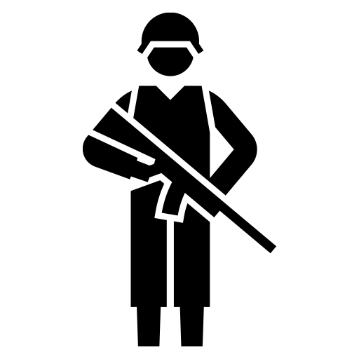 戦闘兵のピクトグラム、アイコン、イラストの無料（フリー）素材（SVG/JPG/PNG）