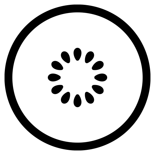 キウイの断面のピクトグラム、アイコン、イラストの無料（フリー）素材（SVG/JPG/PNG）