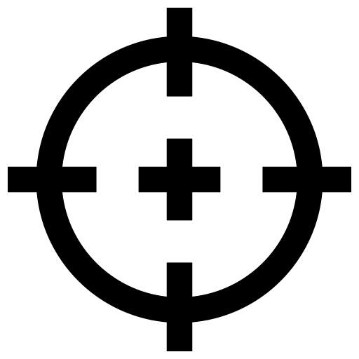 照準マークのピクトグラム、アイコン、イラストの無料（フリー）素材（SVG/JPG/PNG）