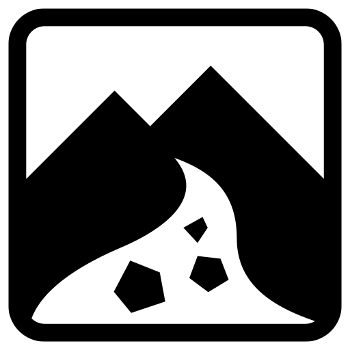 土石流のピクトグラム、アイコン、イラストの無料（フリー）素材（SVG/JPG/PNG）