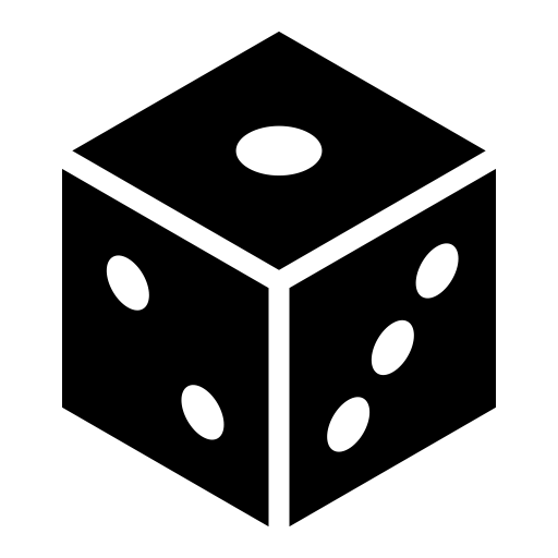 サイコロのピクトグラム、アイコン、イラストの無料（フリー）素材（SVG/JPG/PNG）