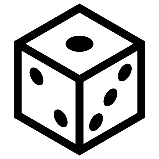 サイコロのピクトグラム、アイコン、イラストの無料（フリー）素材（SVG/JPG/PNG）