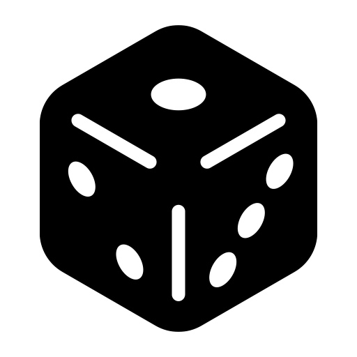 サイコロのピクトグラム、アイコン、イラストの無料（フリー）素材（SVG/JPG/PNG）