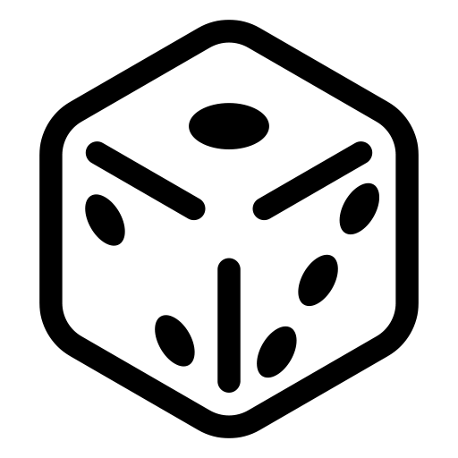 サイコロのピクトグラム、アイコン、イラストの無料（フリー）素材（SVG/JPG/PNG）