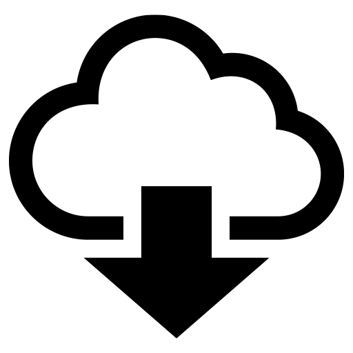 クラウドからダウンロードのピクトグラム、アイコン、イラストの無料（フリー）素材（SVG/JPG/PNG）