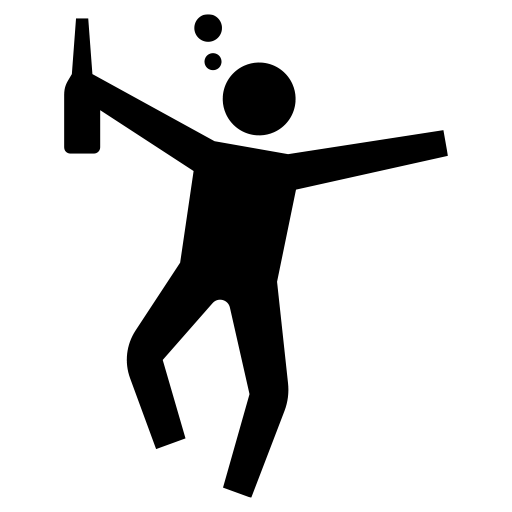 酔っ払っている人のピクトグラム、アイコン、イラストの無料（フリー）素材（SVG/JPG/PNG）