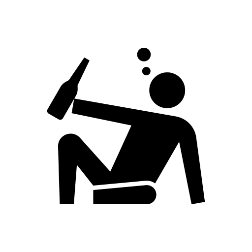 酔っ払っている人のピクトグラム、アイコン、イラストの無料（フリー）素材（SVG/JPG/PNG）