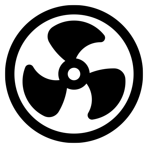 扇風機のピクトグラム、アイコン、イラストの無料（フリー）素材（SVG/JPG/PNG）