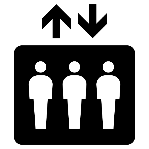 エレベーターのピクトグラム、アイコン、イラストの無料（フリー）素材（SVG/JPG/PNG）