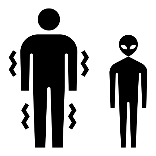 宇宙人との遭遇のピクトグラム、アイコン、イラストの無料（フリー）素材（SVG/JPG/PNG）