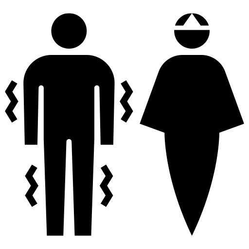 お化けとの遭遇のピクトグラム、アイコン、イラストの無料（フリー）素材（SVG/JPG/PNG）