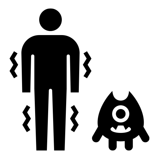 モンスターとの遭遇のピクトグラム、アイコン、イラストの無料（フリー）素材（SVG/JPG/PNG）