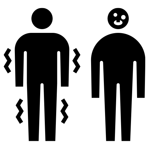 ゾンビとの遭遇のピクトグラム、アイコン、イラストの無料（フリー）素材（SVG/JPG/PNG）