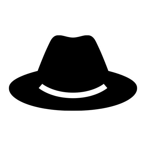 中折れ帽のピクトグラム、アイコン、イラストの無料（フリー）素材（SVG/JPG/PNG）