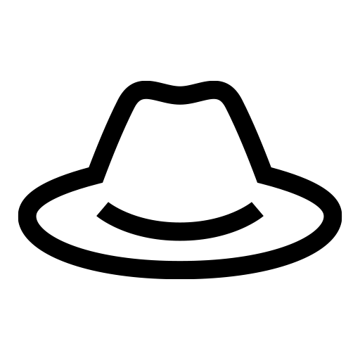 中折れ帽のピクトグラム、アイコン、イラストの無料（フリー）素材（SVG/JPG/PNG）