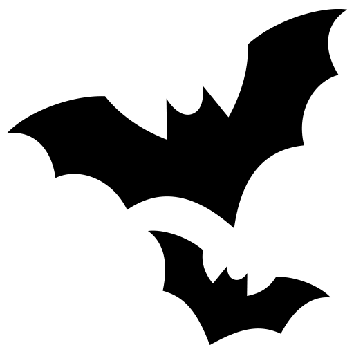 飛んでいるコウモリのピクトグラム、アイコン、イラストの無料（フリー）素材（SVG/JPG/PNG）