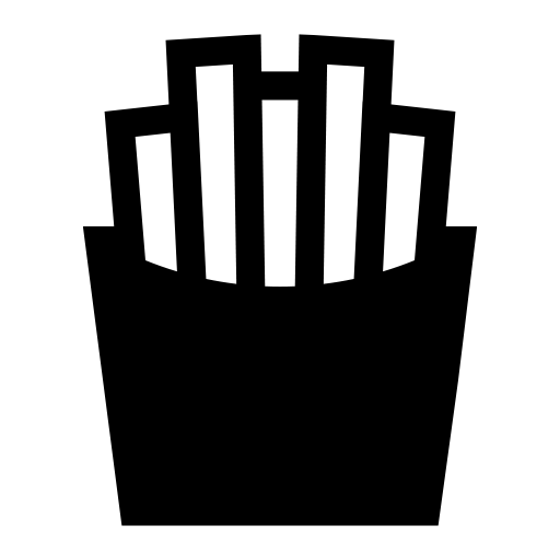 フライドポテトのピクトグラム、アイコン、イラストの無料（フリー）素材（SVG/JPG/PNG）