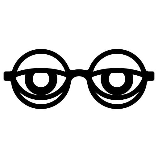 おもしろメガネのピクトグラム、アイコン、イラストの無料（フリー）素材（SVG/JPG/PNG）